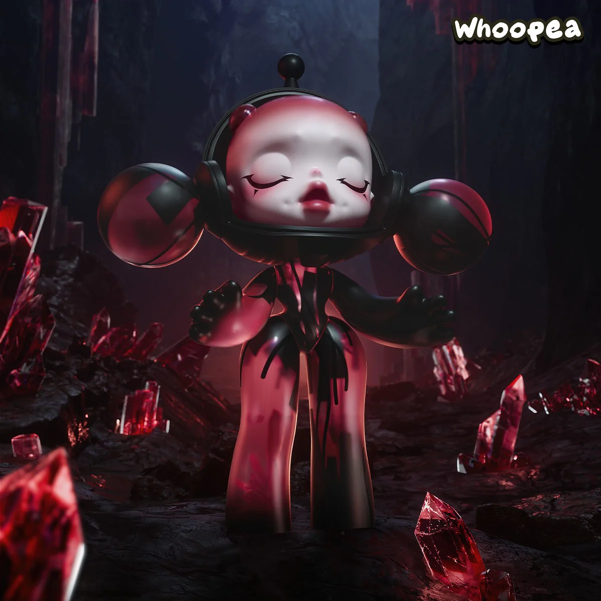 MEGA α SKULLPANDA 400% Red Crystal