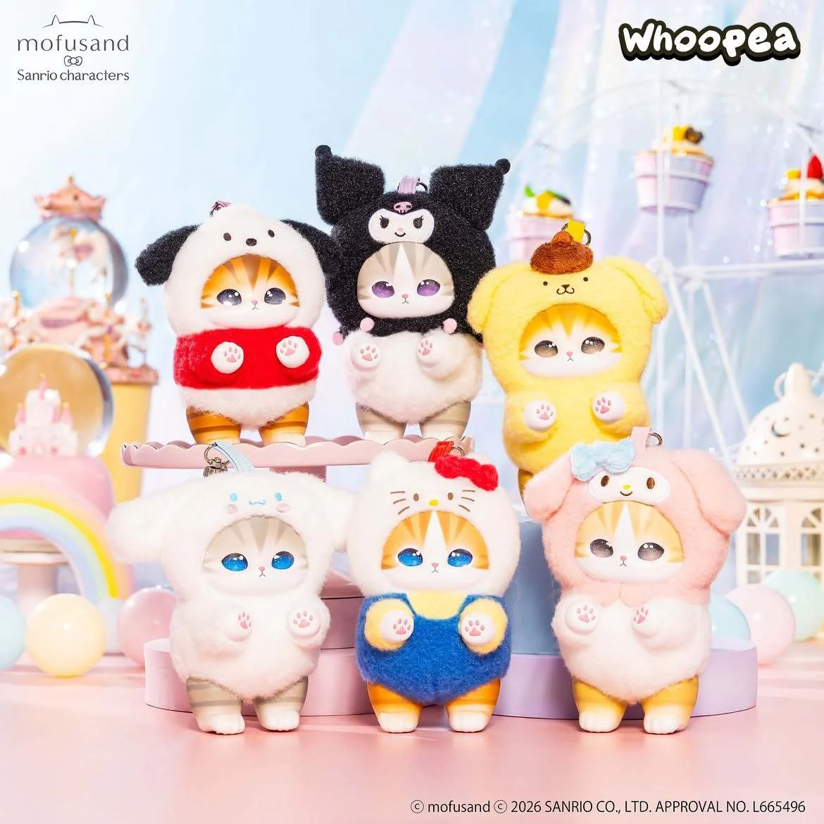 Mofusand × SANRl0 Characters Series Vinyl Plush Pendant Blind Box (PRE-ORDER) - Image 2