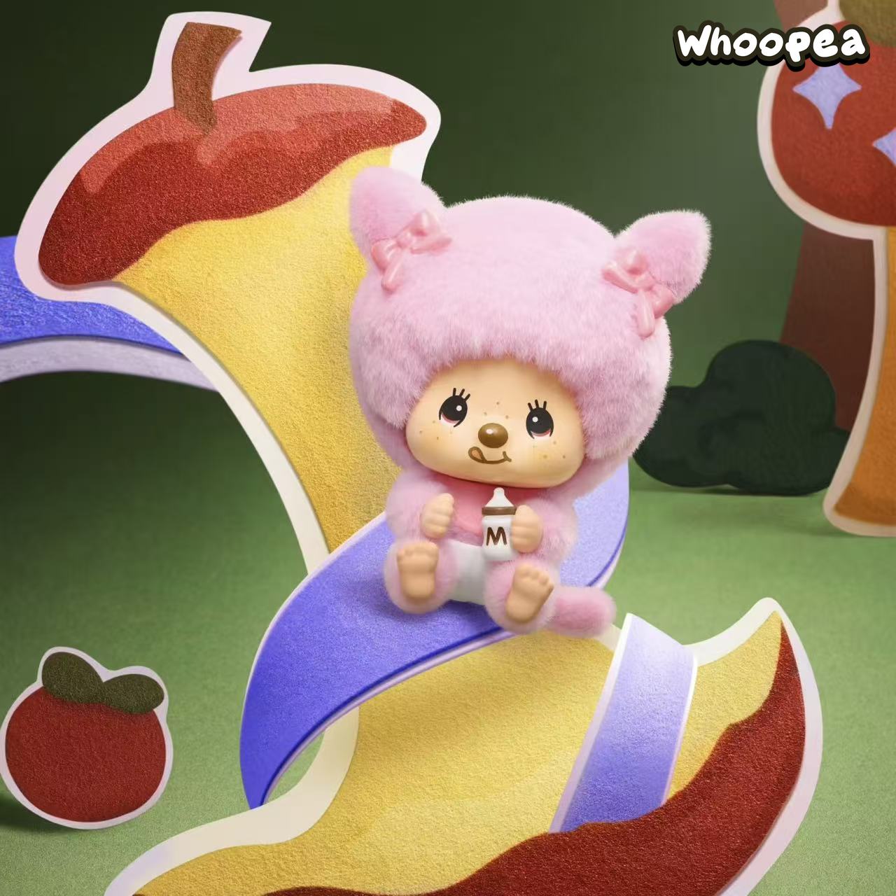 Monchhichi Mon Mon Farm Classic Coffee Series Face Flip Flocked Pendant Blind Box - Image 11