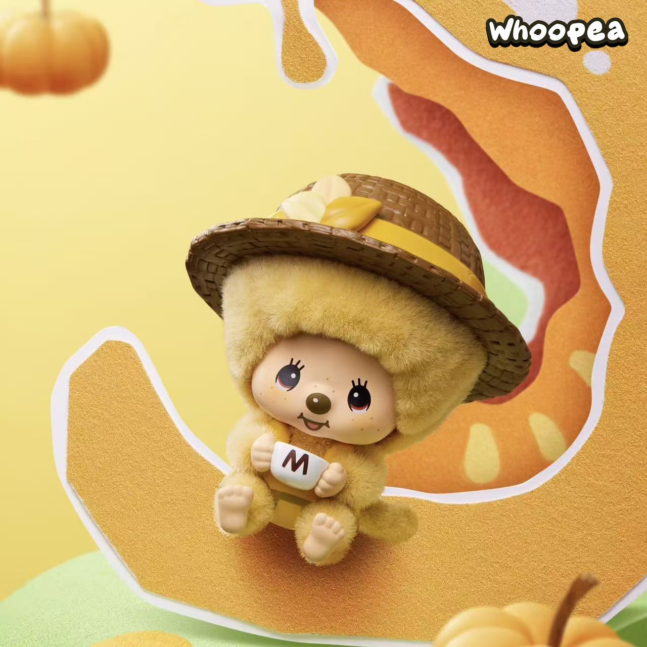 Monchhichi Mon Mon Farm Classic Coffee Series Face Flip Flocked Pendant Blind Box - Image 4