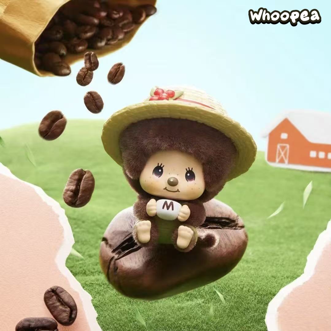 Monchhichi Mon Mon Farm Classic Coffee Series Face Flip Flocked Pendant Blind Box - Image 5