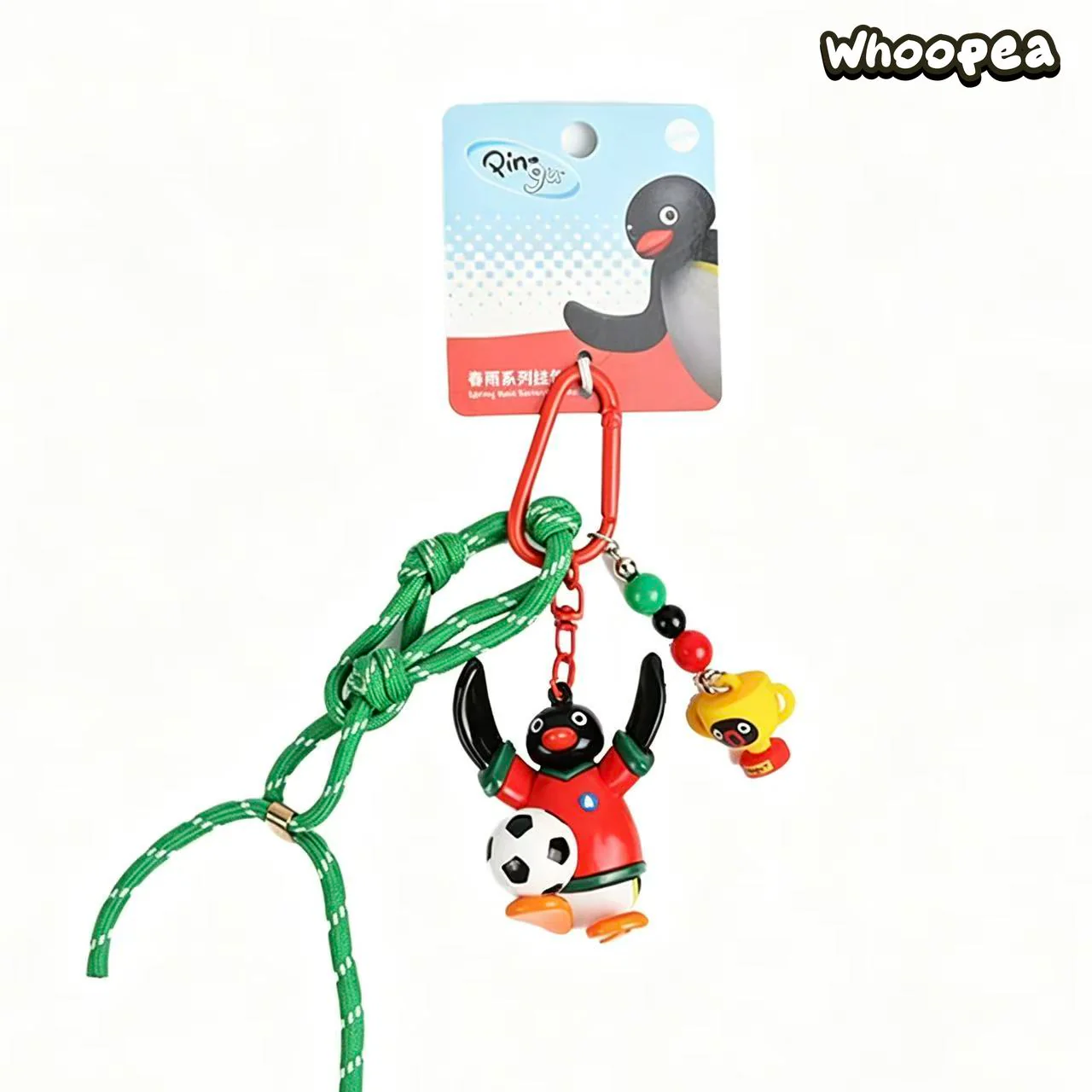 Pingu Football Passion Series Vinyl Pendant Key Chain - Image 3