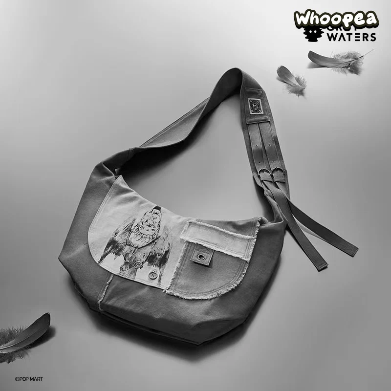 POP MART Hirono Leah Dou Airborne Messenger Patchwork Bag