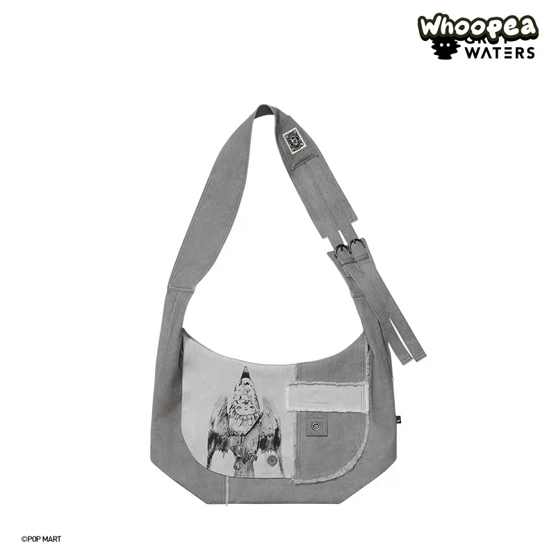 POP MART Hirono Leah Dou Airborne Messenger Patchwork Bag - Image 3