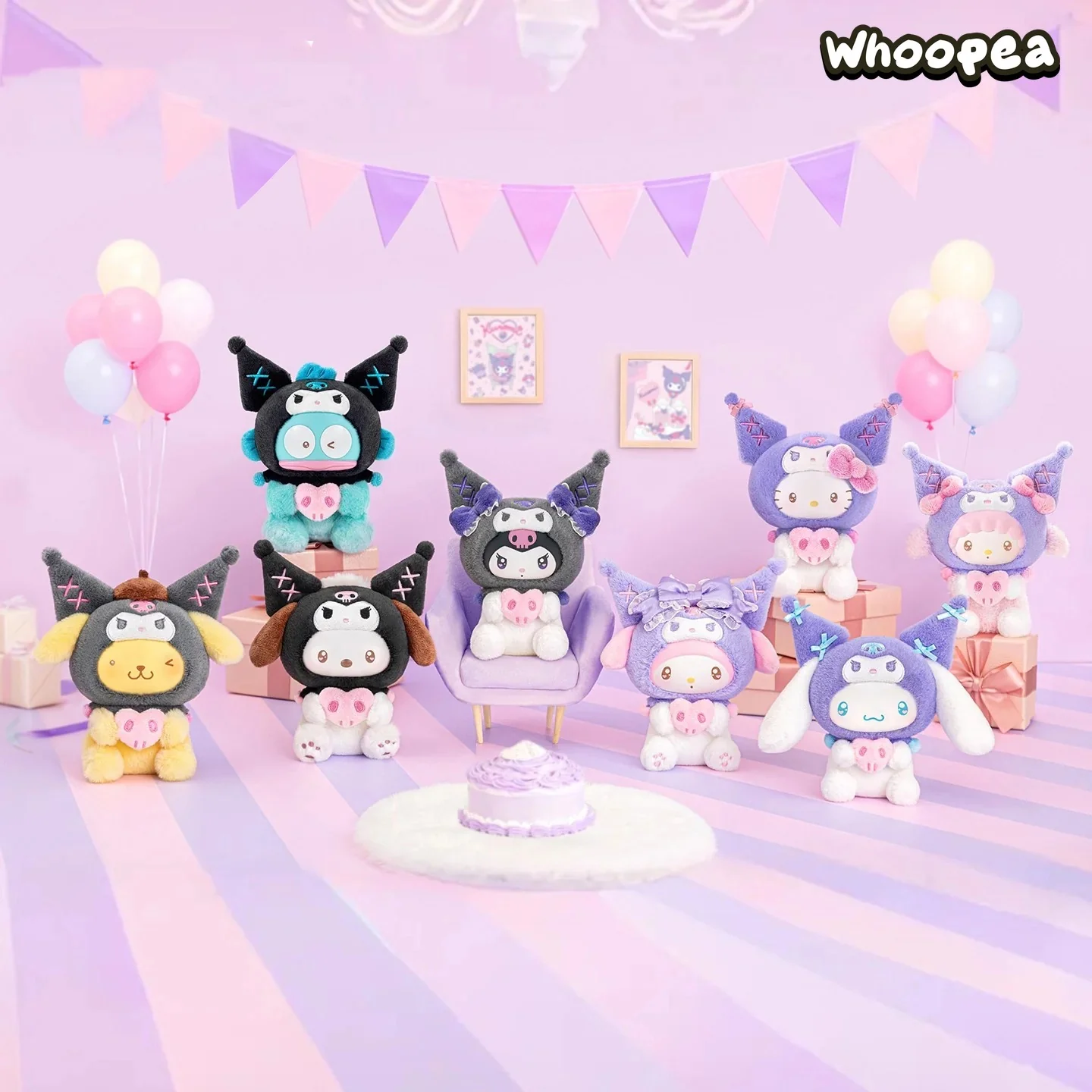 SRO Kuromi Party Series Plush Pendant Dolls, Blind Box - Image 5